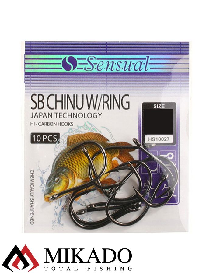 Крючки Mikado SENSUAL - SB CHINU W/RING № 1/0 BN (с ушком) ( 10 шт.)