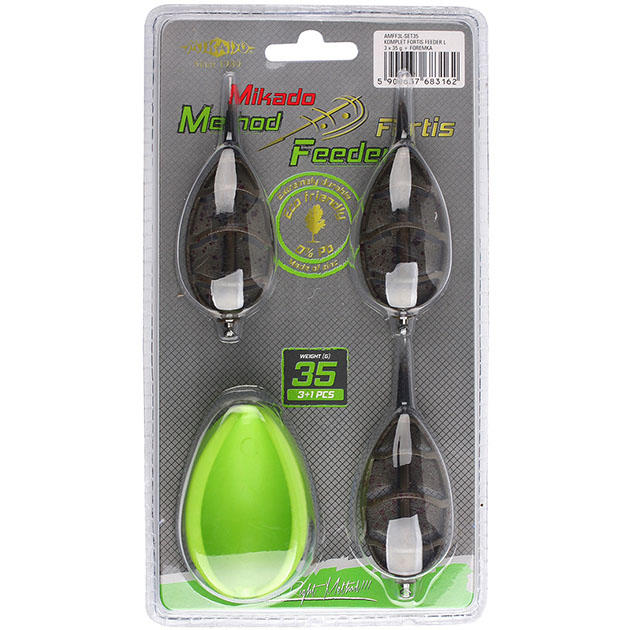 Набор методных кормушек FORTIS L 3x45 г.+ форма