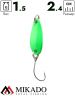 Блесна колеблющаяся Mikado MINI 1.5 г., 2.4 см., зеленый-серебро
