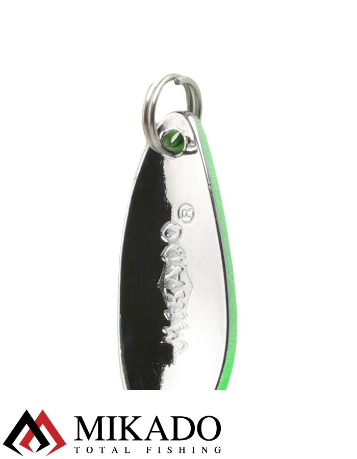 Блесна колеблющаяся Mikado MINI 1.5 г., 2.4 см., зеленый-серебро