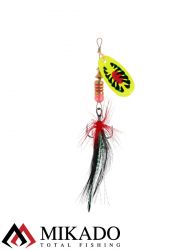 Блесна вращающаяся с кисточкой Mikado BLASTER № 2, 4 г., серебро/28