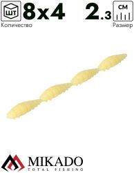 Личинка силиконовая Mikado M-AREA MULTI INSECT 4x23мм., светло-желтый (8шт.)