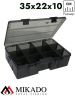 Коробка рыболовная Mikado, с глубокими отделениями FOR BAITS DEEP WITH COMPARTMENTS (35x22x10см.)
