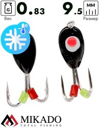 Мормышка Mikado Ice Bug вес 0,83 г., длина 9,5 мм. цвет черный