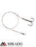 Поводок стальной Mikado X-Plode с вертлюжком и крючком 40 см., 10 кг. ( 2 шт.), ZG11-016