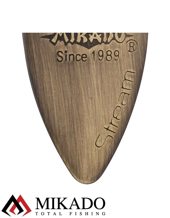 Блесна вращающаяся Mikado STREAM №3, 10 г., состаренное золото, длина лепестка 52 мм.