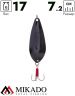 Блесна колеблющаяся Mikado DANCER №3, 17 г., 7.2 см., чернёная