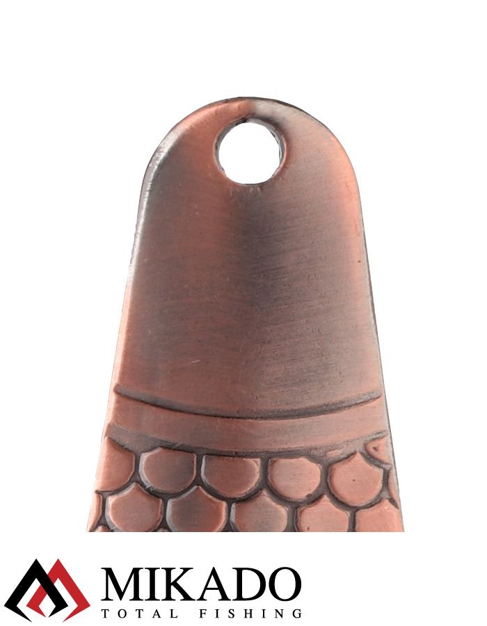 Блесна колеблющаяся Mikado GNOM №3, 28 г., 6.7 см., состаренная медь