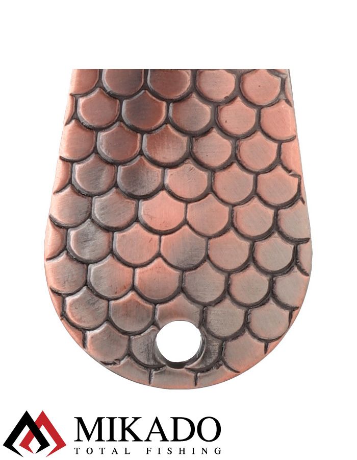 Блесна колеблющаяся Mikado GNOM №3, 28 г., 6.7 см., состаренная медь