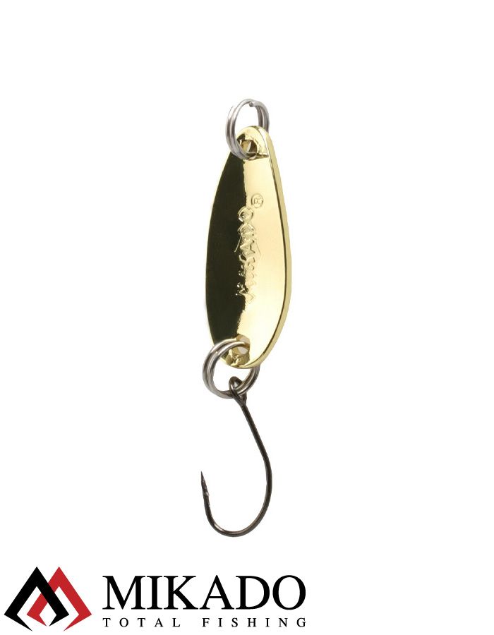 Блесна колеблющаяся Mikado MINI 1.5 г., 2.4 см., золото-золото