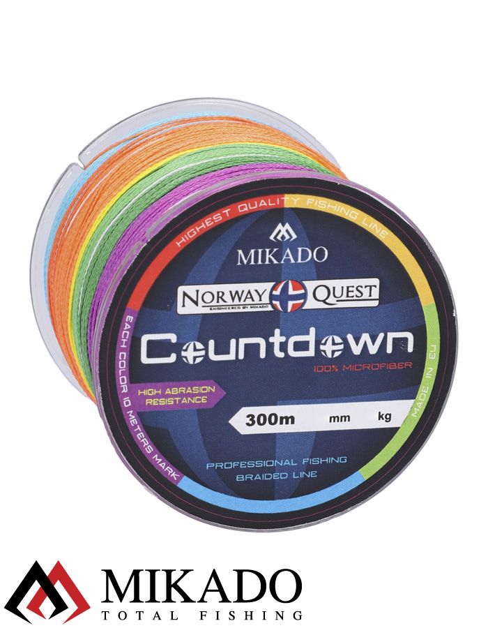 Плетеный шнур Mikado NORWAY QUEST COUNTDOWN 0,30 (300 м)-29,70 кг.