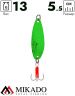 Блесна колеблющаяся Mikado HAMMER №2, 13 г., 5.5 см., зелёный