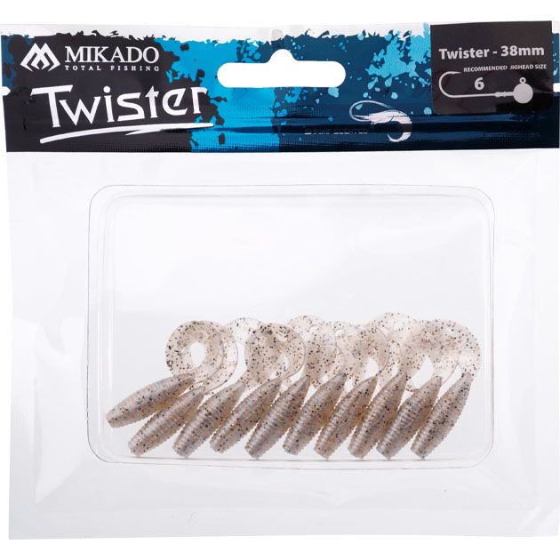 Твистер Mikado TWISTER 38 мм., 0.7 г., PEPPER PEARL (10 шт.)