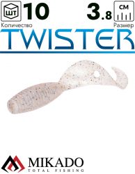 Твистер Mikado TWISTER 38 мм., 0.7 г., PEPPER PEARL (10 шт.)