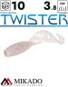 Твистер Mikado TWISTER 38 мм., 0.7 г., PEPPER PEARL (10 шт.)