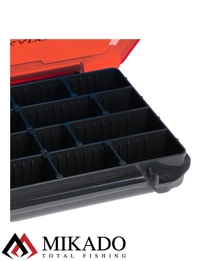 Коробка рыболовная Mikado, с красной крышкой (20,5 x 15,5 x 3,5 см.), UAC-H1902-M/RED