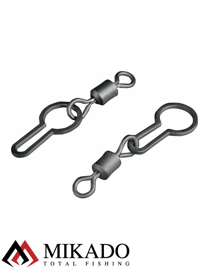 Карабин Mikado для ПВА мешков № 8 (черный) (10 шт.)