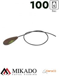 Грузило карповое Mikado с антизакручивателем. отцентрованное (тёмно-зелёный) 18G  100 г.