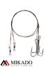 Поводок стальной Mikado X-Plode с вертлюжком и крючком 40 см., 10 кг. ( 2 шт.), ZG11-017