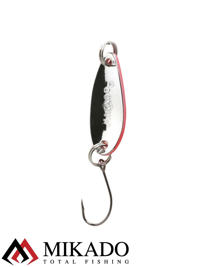 Блесна колеблющаяся Mikado MINI 1.5 г., 2.4 см., красный-серебро