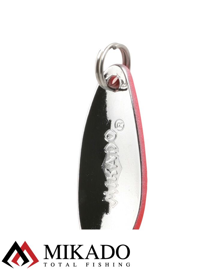 Блесна колеблющаяся Mikado MINI 1.5 г., 2.4 см., красный-серебро