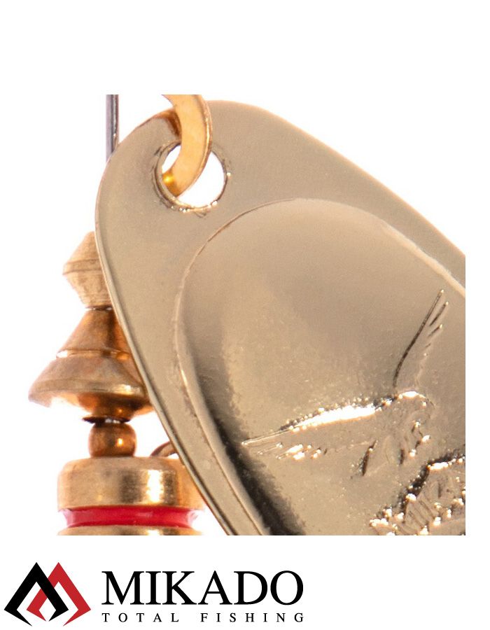 Блесна вращающаяся с кисточкой Mikado BLASTER № 3, 6 г., золото