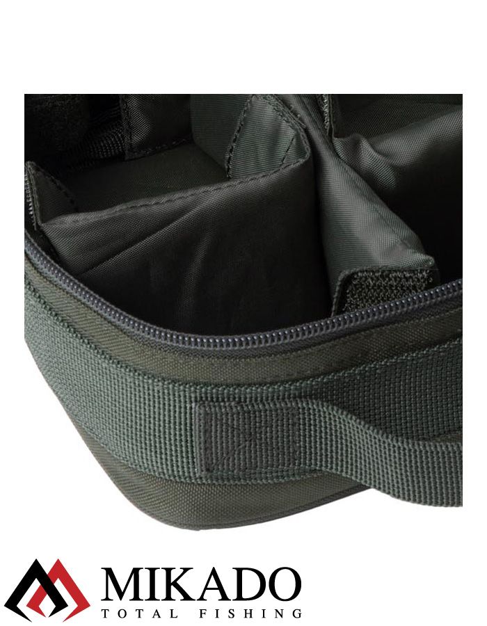 Сумка для карповых грузов с регулир. ячейками Mikado UWF-020 (25 x 16 x 8 см.) зелёная