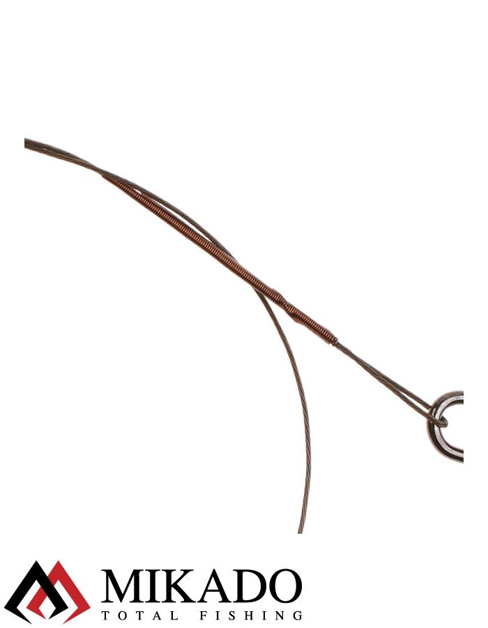 Поводок стальной Mikado X-Plode с двойником 25 см., 10 кг. ( 2 шт.)