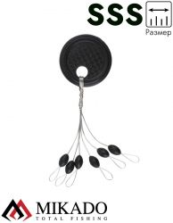 Стопоры резиновые Mikado чёрные AMR7041 SSS  ( 5 шт.)