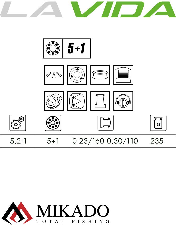 Катушка Mikado LA VIDA 3006 FD