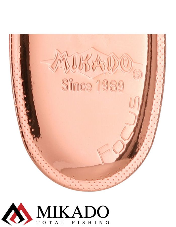 Блесна вращающаяся Mikado FOCUS №5, 12.1 г., медь 00, длина лепестка 48 мм.