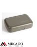 Коробка для мормышек и мушек Mikado (12,8 х 8,6 х 3,4см) серая, водонепроницаемая
