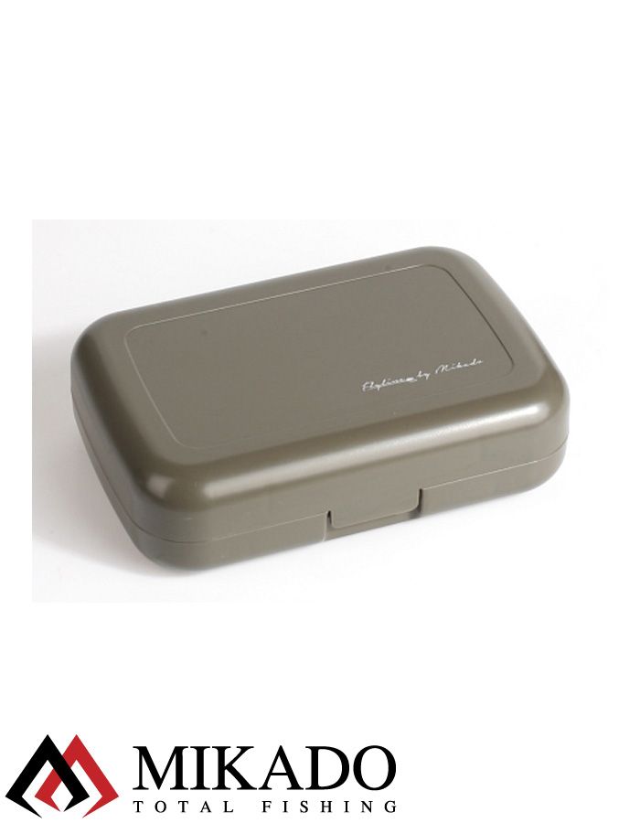 Коробка для мормышек и мушек Mikado (12,8 х 8,6 х 3,4см) серая, водонепроницаемая