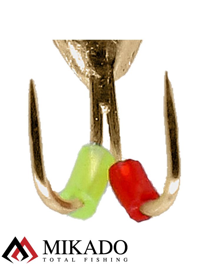 Мормышка Mikado Ice Bug вес 0,83 г., длина 9,5 мм. цвет фиолетовый/золотой