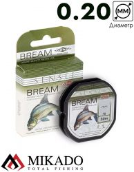 Леска мононить Mikado SENSEI BREAM 0,20 (30 м) - 5.90 кг.