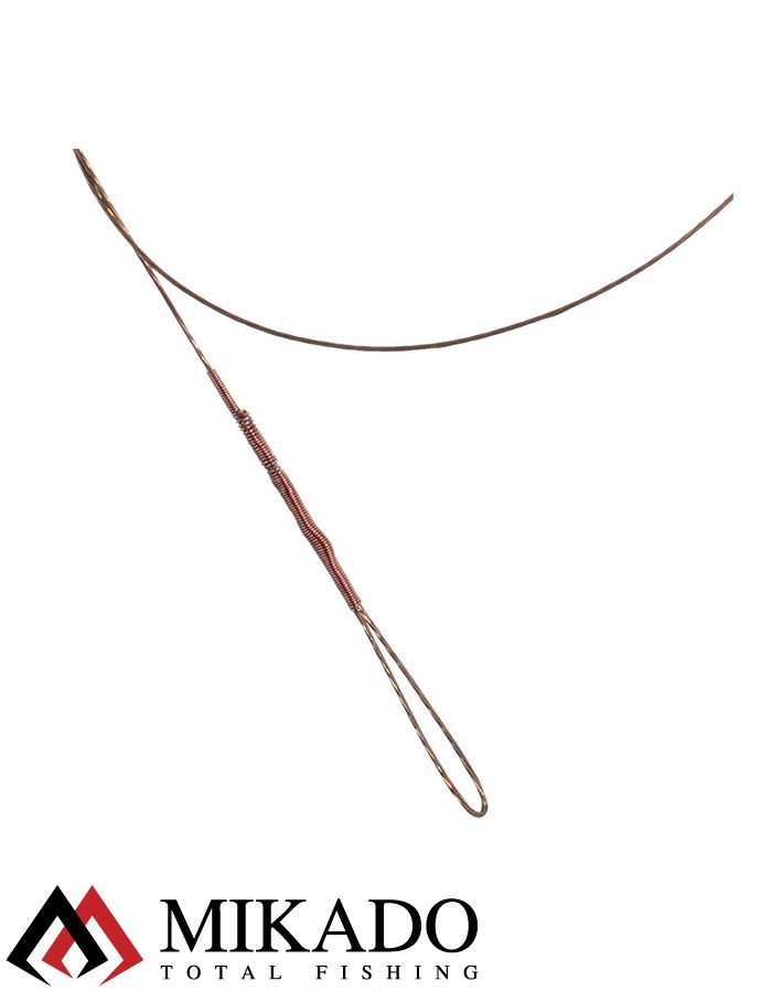 Поводок стальной Mikado X-Plode с двойником 35 см., 10 кг. ( 2 шт.)