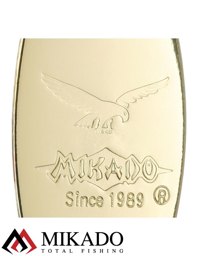 Блесна вращающаяся Mikado STREAM №4, 14 г., золото 00, длина лепестка 60 мм.