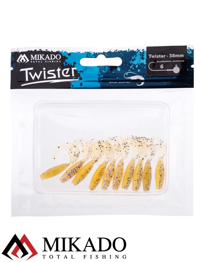 Твистер Mikado TWISTER 38 мм., 0.7 г., SALTY CARMEL (10 шт.)