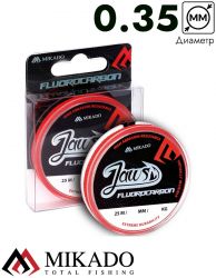 Леска флюрокарбоновая Mikado JAWS FLUOROCARBON 0,35 (25 м) - 8.76 кг.