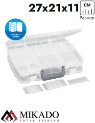 Коробка рыболова Mikado двухсторонняя UAC-C001 (27 x 21 x 11 см.)