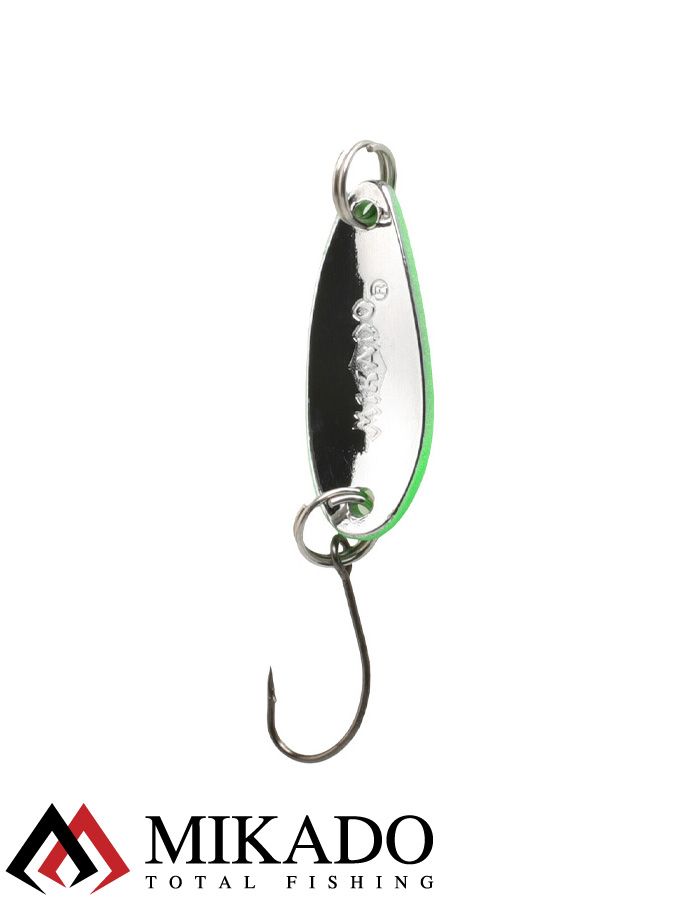 Блесна колеблющаяся Mikado MINI 2.5 г., 2.4 см., зеленый-серебро