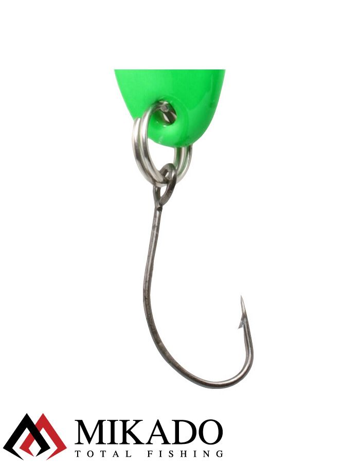 Блесна колеблющаяся Mikado MINI 2.5 г., 2.4 см., зеленый-серебро