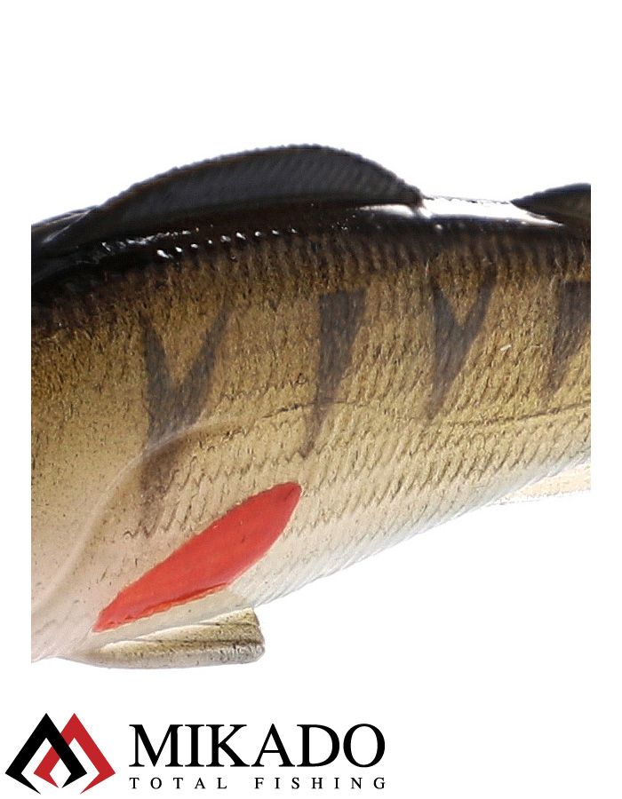 Виброхвост Mikado REAL FISH 9.5 см., 7.6 г., PERCH NATURAL (4 шт.)