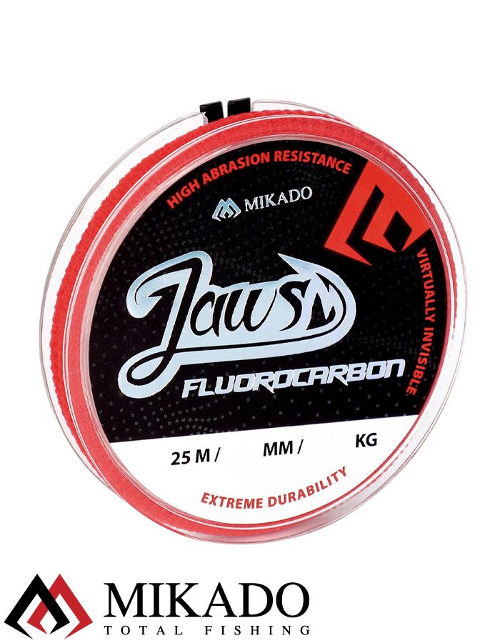 Леска флюрокарбоновая Mikado JAWS FLUOROCARBON 0,40 (25 м) - 11.37 кг.