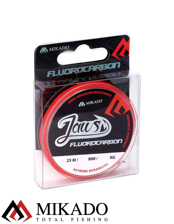 Леска флюрокарбоновая Mikado JAWS FLUOROCARBON 0,40 (25 м) - 11.37 кг.