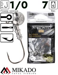 Джиг - головка Mikado NIHONTO BN 7 г., крючок № 1/0  ( 3 шт.)