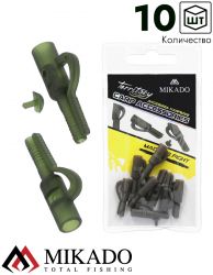 Клипса для карповых грузил Mikado пластик (тёмно-зелёный) AMC-11523-07  ( 6 шт.)