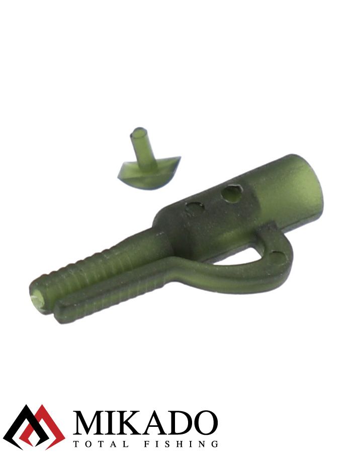 Клипса для карповых грузил Mikado пластик (тёмно-зелёный) AMC-11523-07  ( 6 шт.)