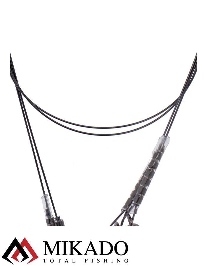 Поводок титановый Mikado JAWS STRONG 25cm/18кг.( 2 шт.)