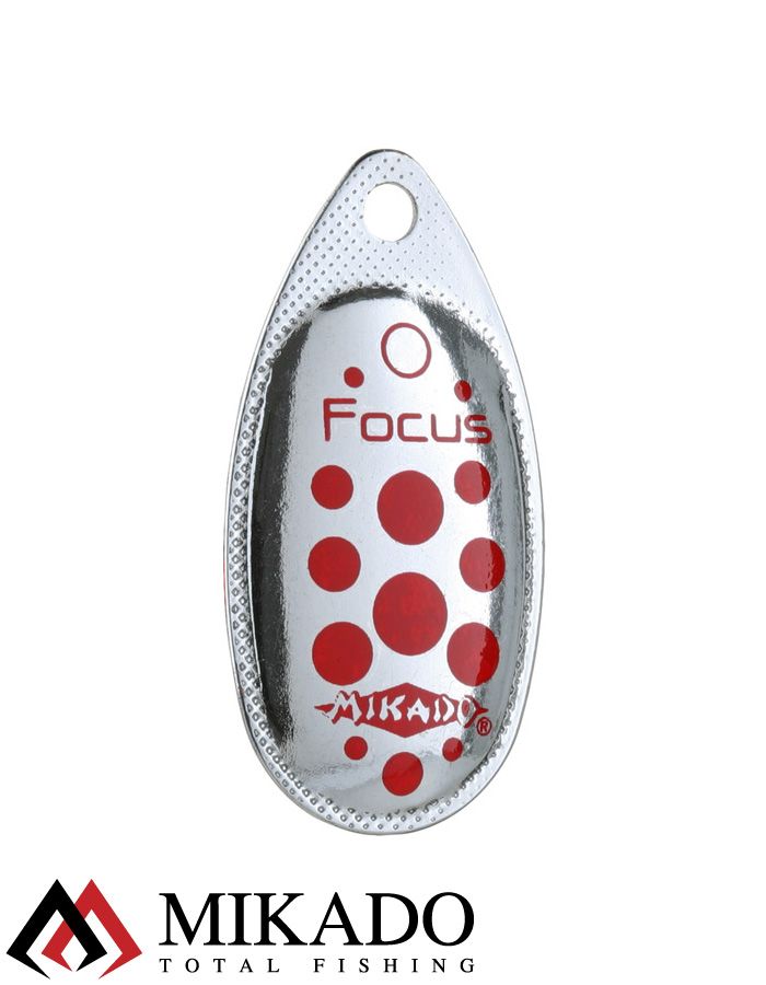 Блесна вращающаяся Mikado FOCUS №5, 12.1 г., серебро 10, длина лепестка 48 мм.